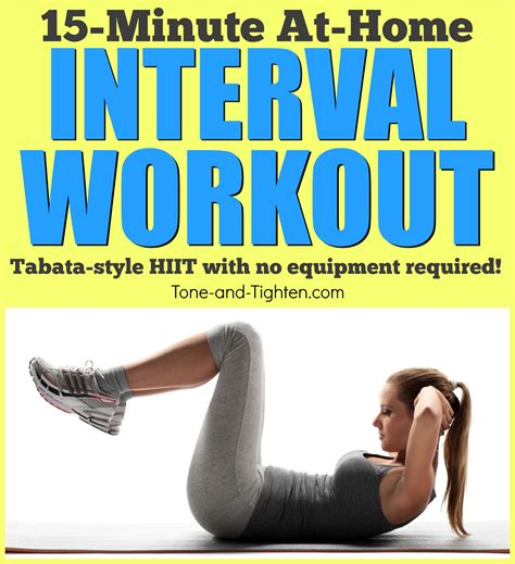 Quick At Home Tabata Interval Workout With No Equipment Needed Tone