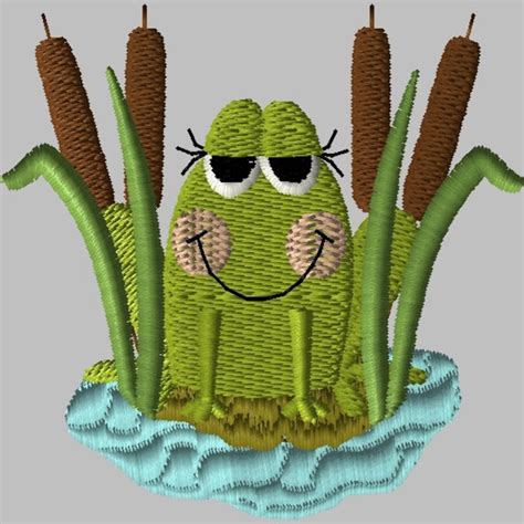Machine Embroidery Design Primsy Frog 02 Includes 3 Sizes Etsy