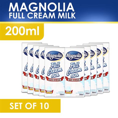 Magnolia full cream milk (200ml). Magnolia Full Cream Milk (200mL) Set of 10 | Shopee ...