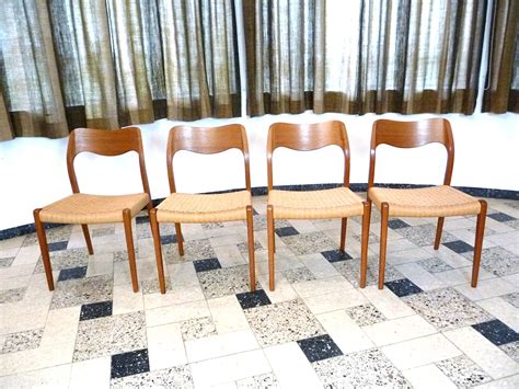 Danish No71 Teak Dining Chairs By No Møller For Jl Møllers 1951