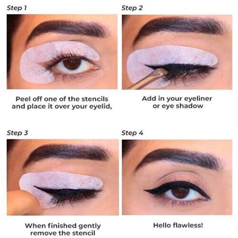 Latex Free Cat Eye Winged Eyeliner Stencil From Shaperz