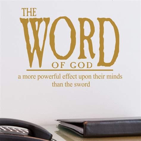 The Word Of God Religious Quote Wall Sticker Decal World Of Wall