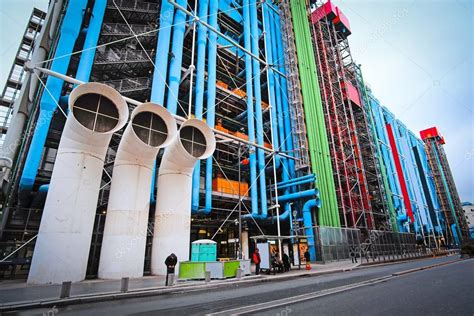 Building Of Georges Pompidou Center In Paris Stock Editorial Photo