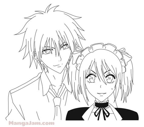 How To Draw Usui And Misaki From Kaichou Wa Maid Sama Anime Character Drawing