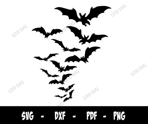 Bats Multiple Bat Svg Halloween Bat Svg Svg Files For Etsy