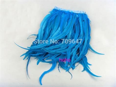 10 Meterslot14 16 35 40cm Sky Blue Coque Rooster Feather Trim Coque