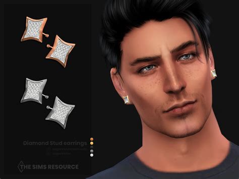 Diamond Stud Earrings For Male And Female The Sims 4 Catalog