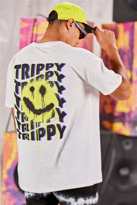 Oversized Trippy Graffiti Graphic Print T Shirt Boohoo Mens Tshirts