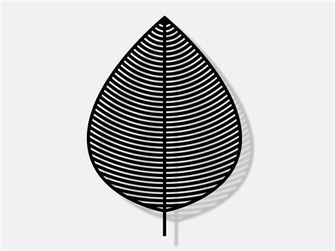 Botanical Leaf Art Geometric Panel For Cnc Laser Cut Panel Etsy