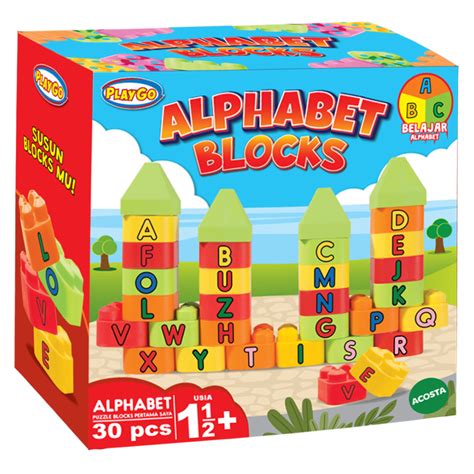 Alphabet Blocks Play Go Mainan Edukasi Blok Anak Acosta