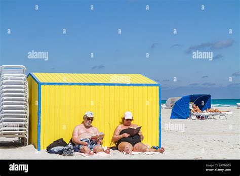 Woman Sunbathing In Miami Beach Hi Res Stock Photography And Images Alamy