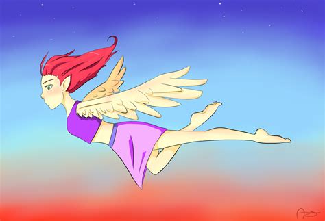 Flying Girl By Aninejac On Deviantart
