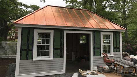 Shed With Copper Standing Seam Metal Roof Metal Roofing Fabrication
