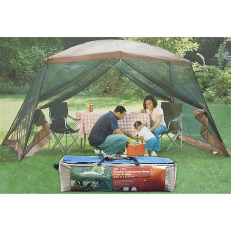 Look for moose, bears and other alaskan. Trademark Global® Northpole® 12x9' Dome Screen House Tent ...