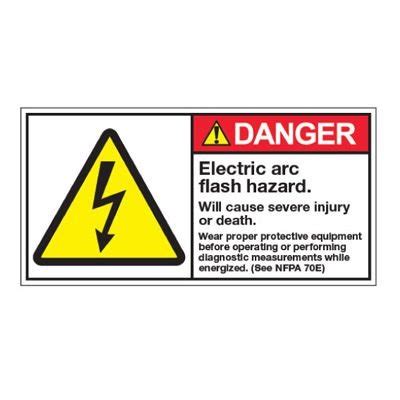 Ansi Z Safety Labels Electric Arc Flash Hazard Seton Canada