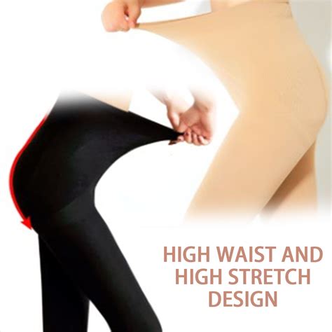 Compression Pantyhose 20 30 Mmhg High Waist Support Stockings Beige Color Carercn