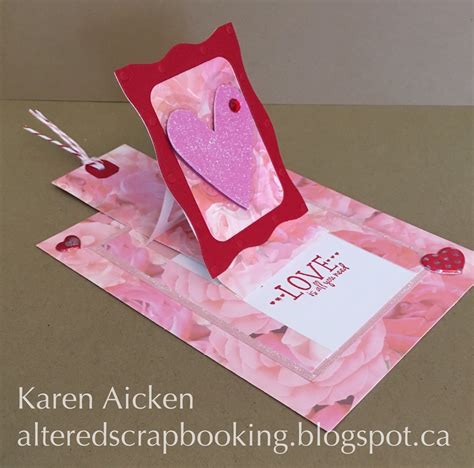 Take another piece of card stock. Painted Mountain Cards: Hearts and Roses Pull Tab Card