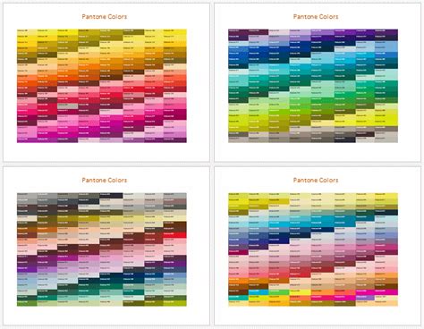 Free Printable Pantone Color Charts Word Pdf