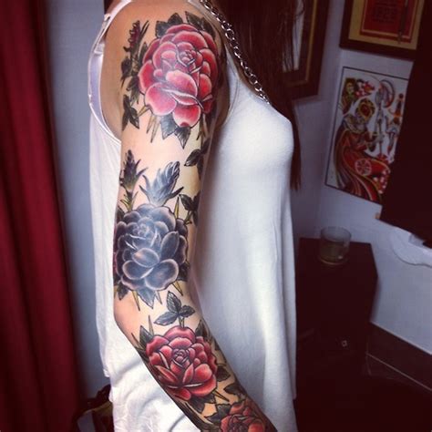 What else you need from a great tattoo design. Rose with Thorns Sleeve Tattoo | Cool Tattoos Online