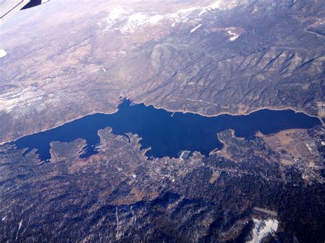 View Of Big Bear Lake From Air Liner Big Bear Lake Natural Landmarks