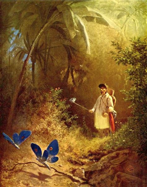 The Butterfly Hunter By Carl Spitzweg