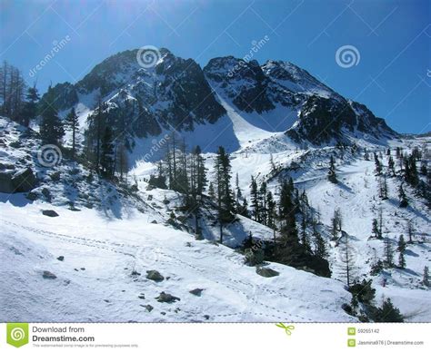 Beautiful Snowy Winter Landscape In The Mountains Stock Photo Image