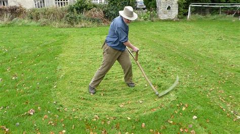Autumn Mowing Lawns And Meadows With A Scythe Youtube