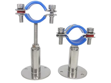 Buy Stainless Steel Wall Ceiling Pipe Supports Adjustable Pipe Bracket