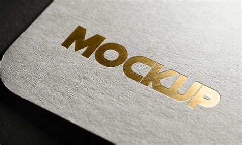 Gold Logo Mockup Free Download