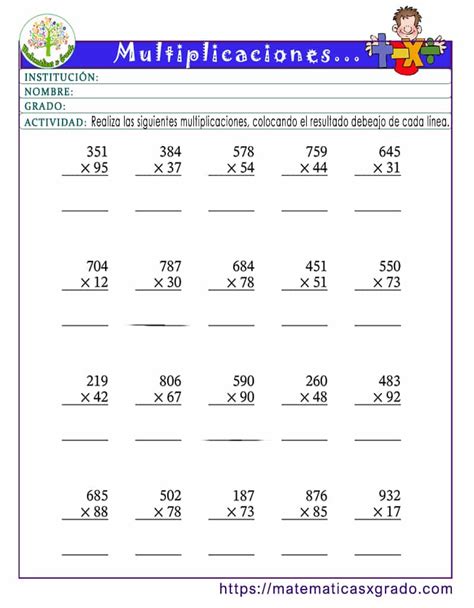 Fichas De Multiplicaciones Por Una Cifra Fichas De Primaria Free Nude