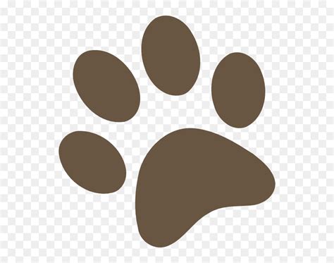 Brown Paw Print Clip Art At Clipart Library Brown Paw Print Clip Art
