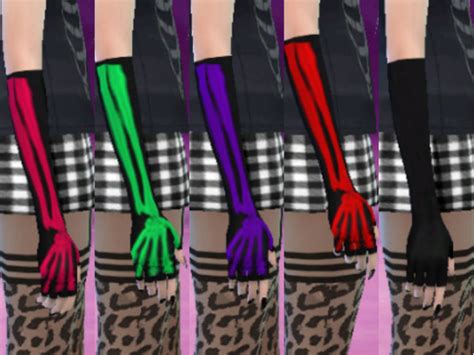 Basic Emo Fingerless Gloves By Maruchanbe At Tsr Sims 4 Updates