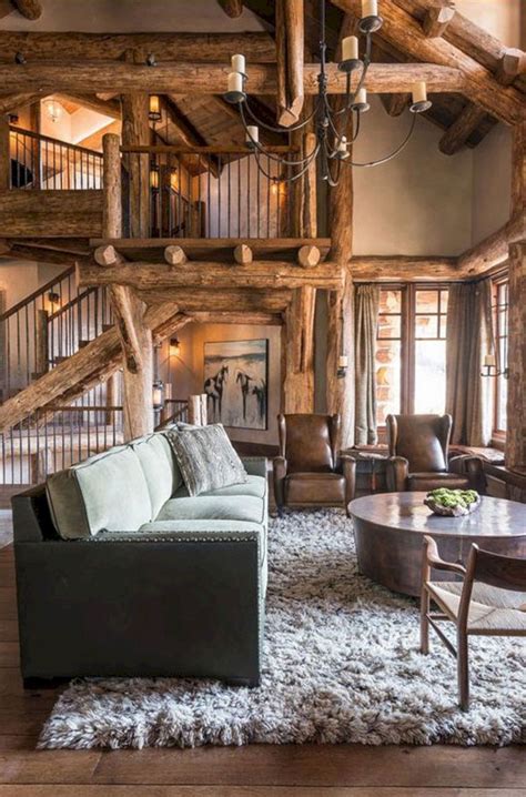 Our log cabin has 2 bedrooms and 1 bath, but it will sleep up to 6 people. The Best Aspects of Log Cabin Kits | Cabin living room ...