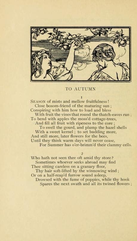 english idylls — to autumn by john keats from poems by john