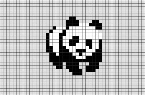 Pixel Art Panda Dessin Facile Modèle Difficile Animaux