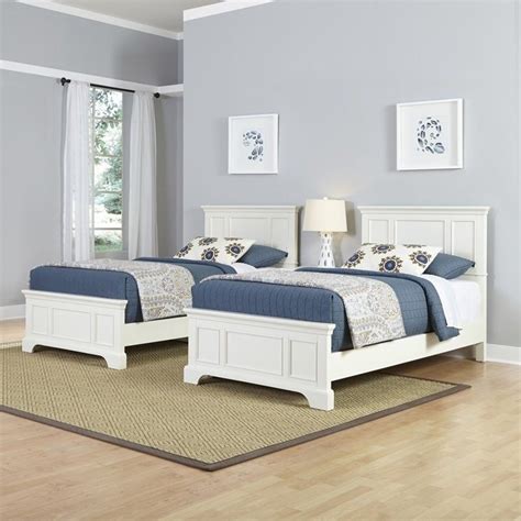 Enjoy free shipping on most stuff, even big stuff. Two Twin Beds 3 Piece Bedroom Set in White - 5530-4024