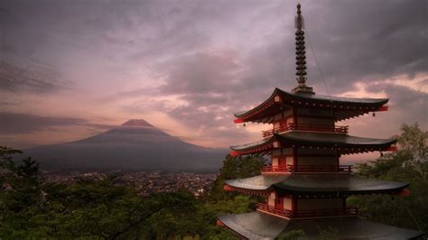Outdoors Pagoda Fujiyoshida Belief Place Of Worship Travel