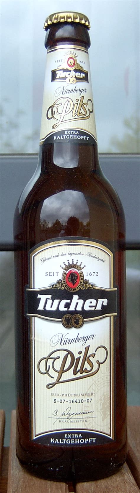 3.zeitgleich in einer zweiten pfanne die margarine erhitzen und die nürnberger und koteletts darin mit bier ablöschen, senf dazu geben und mit brauner sauce angießen. Tucher Nürnberger Pils - Bierverkostung.de