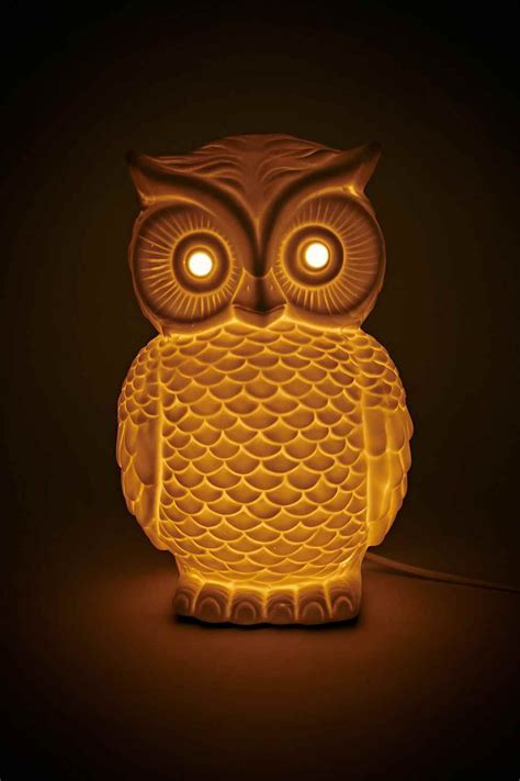 Salt lamp large night light owl gifts custom interior ligting with wood base bedside lamp for owl lo. Porcelain Owl Lamp EU Plug | Lamp, Oiseau de nuit, Porcelaine