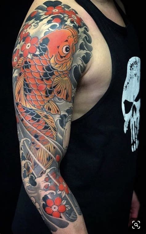 japanese-fish-arm-sleeve-must-half-sleeve-tattoo,-koi-tattoo-design,-koi-dragon-tattoo