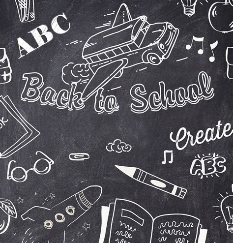 Custom Back To School Chalkboard Photo Backdrop School Chalkboard