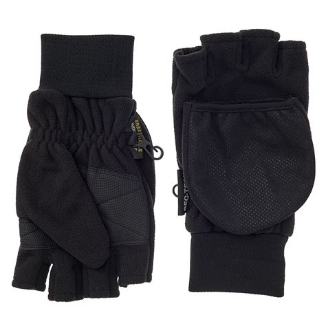 Mens Micro Fleece Waterproof Convertible Mittens Convertible Mittens