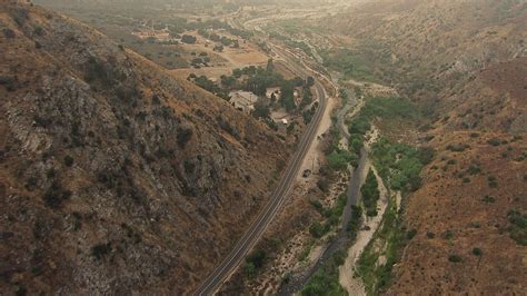 Hd Stock Footage Aerial Video Of Following Big Tujunga Canyon Road To