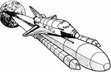Space Coloring Shuttle Nasa Ship Rocket Drawing Spaceship Satellite Colouring Getcolorings Getdrawings Printable Template Sketch sketch template