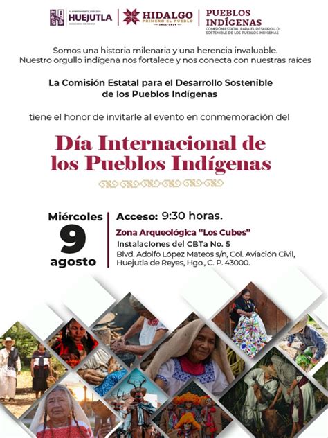 Invitan A Conmemorar El Día Internacional De Los Pueblos Indígenas Agendahidalguense Diario