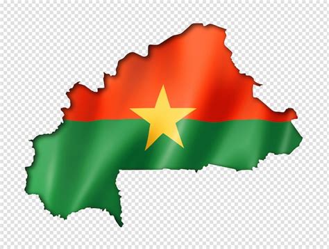Premium Psd Burkina Faso Flag Map