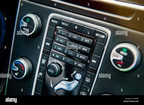Modern Luxury Car Dashboard With Control Of The Phone Dials Ac Air