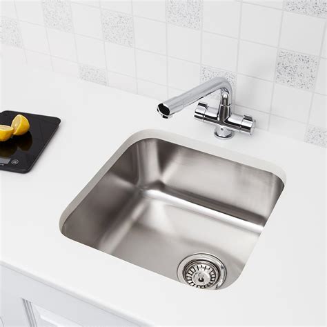 Modern Stainless Steel Single 10 Bowl Kitchen Sink Square Undermount