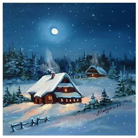 Noapte De Iarna Tablou De Anca Bulgaru
