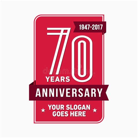 70 Years Celebrating Anniversary Design Template 70th Logo Vector And